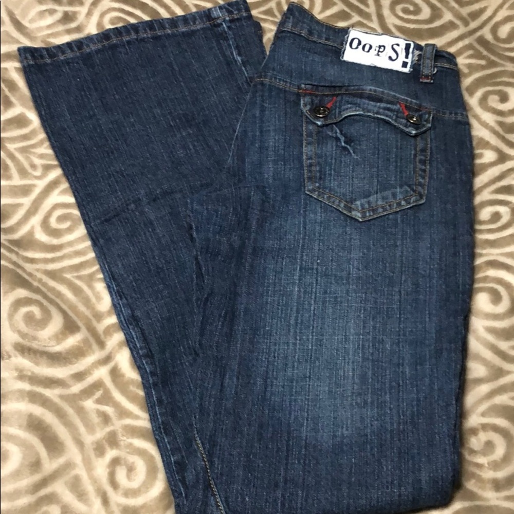 Low rise dise 7/8 jrs. Wide leg OOPS! Brand jean